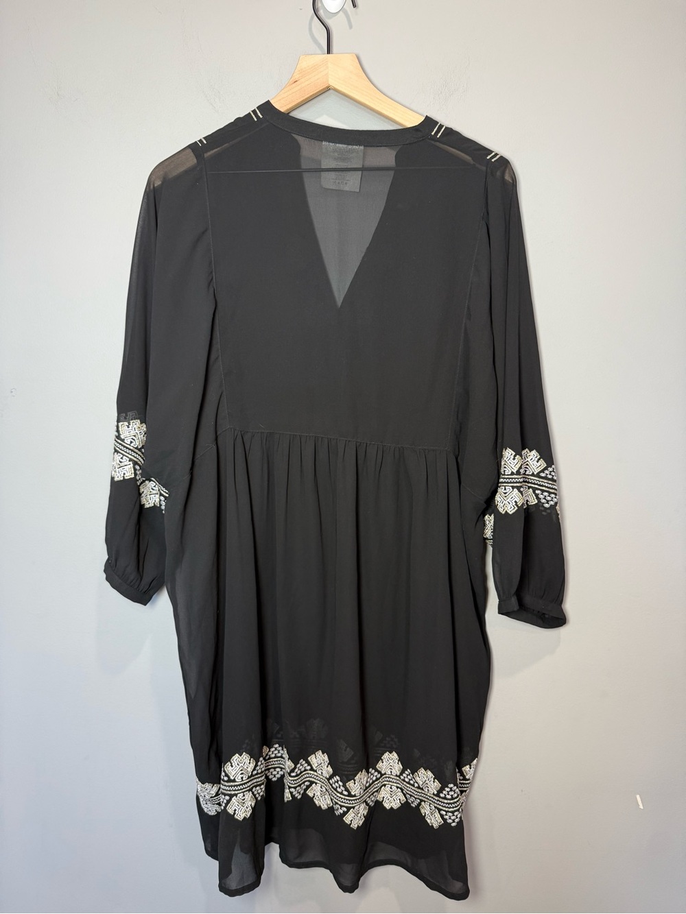 Miraclesuit Shore Leave Beach Dress Tunic Cover Up L XL Black Boho - Picture 6 of 6